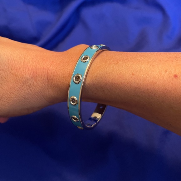 Coach Blue Enamel Bangle Bracelet - Picture 2 of 4